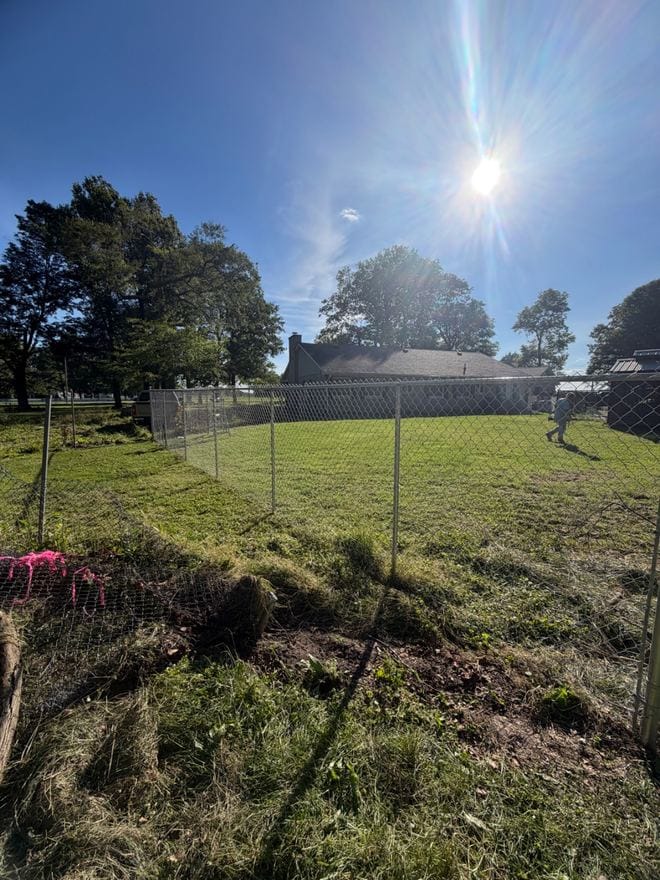 Chain link fence line