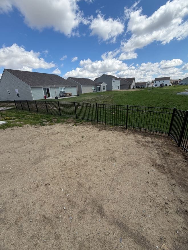 Black ornamental aluminum fence