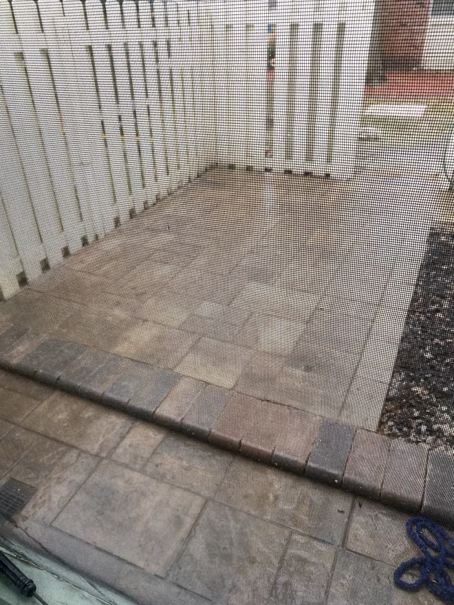 Stamped concrete patio