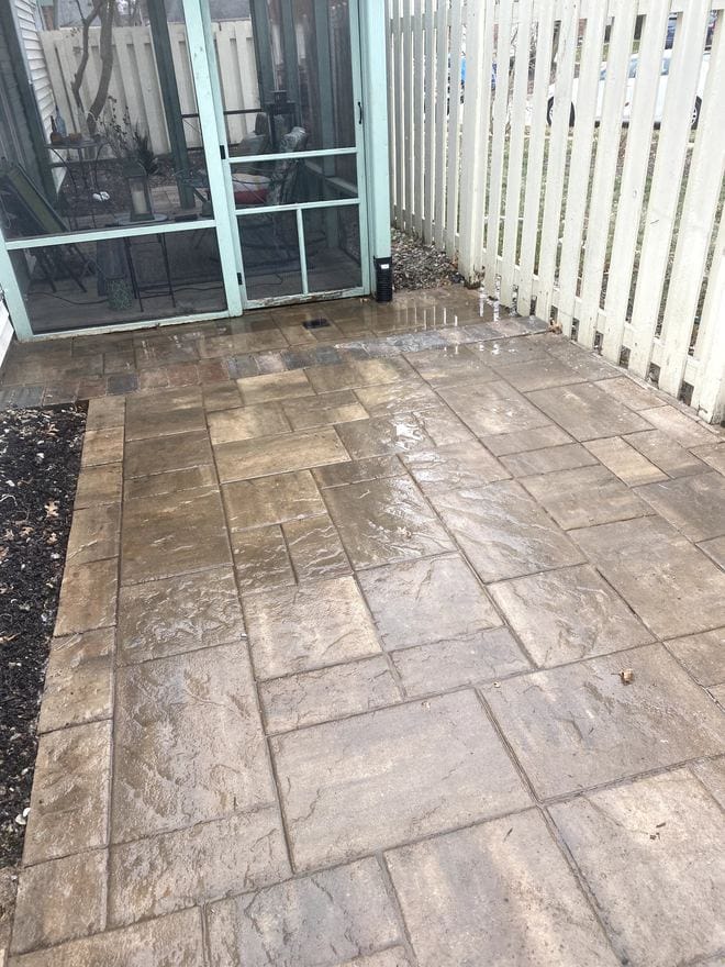 Stamped concrete patio