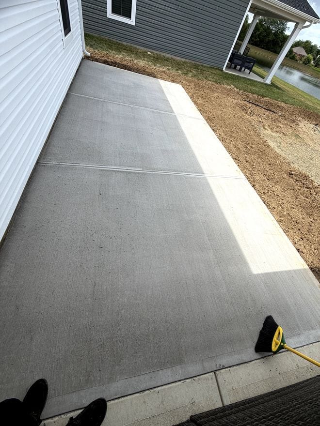 Poured concrete flatwork
